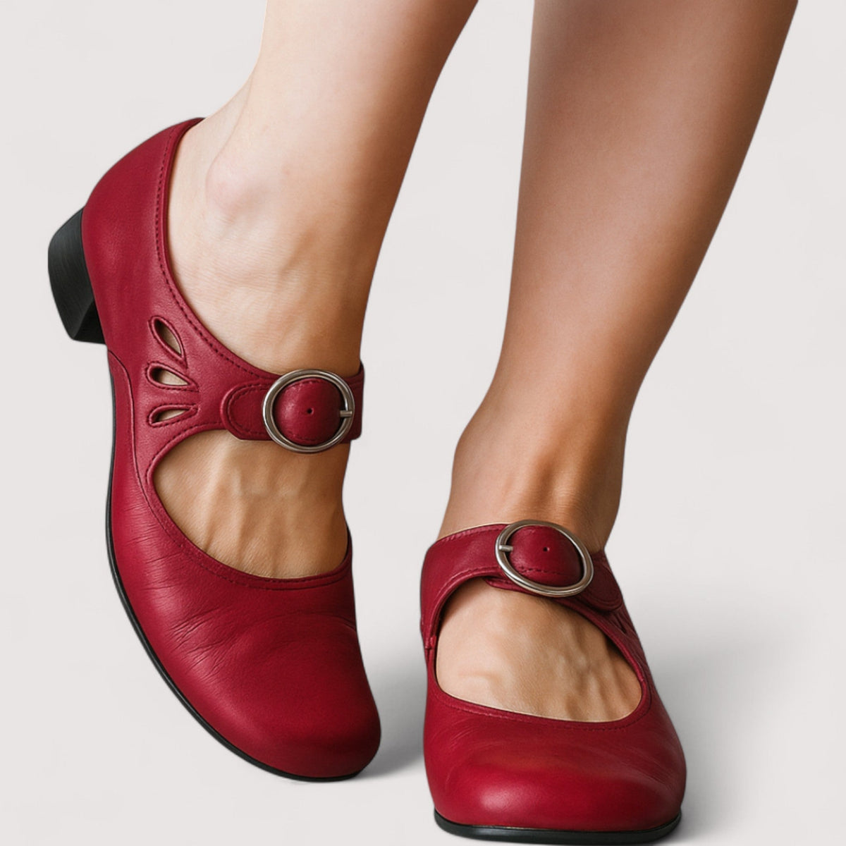 Zapatos Mary Jane Tacón Cuadrado Clara