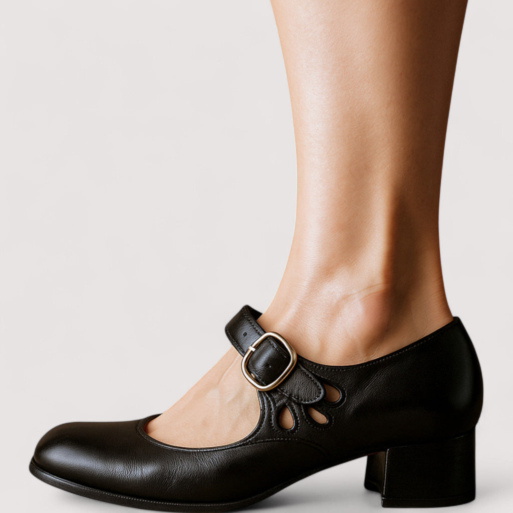 Zapatos Mary Jane Tacón Cuadrado Clara