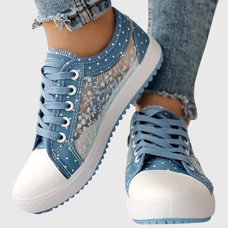 Zapatillas de Denim con Detalle de Encaje 'Elsie'