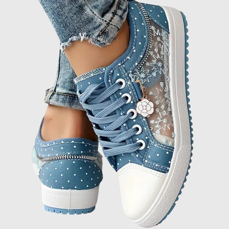 Zapatillas de Denim con Detalle de Encaje 'Elsie'