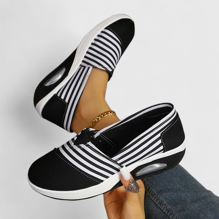 Zapatillas Ortopédicas Slip-On de Calce Ancho 'Olive'
