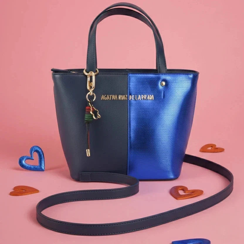 Mini Bolso Bimaterial Piel y Ante Chic