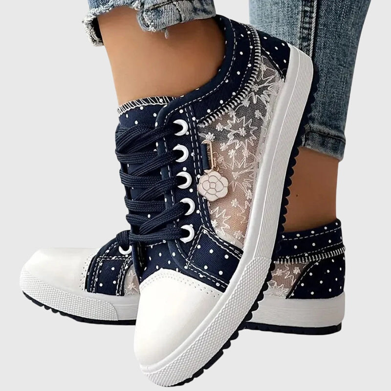 Zapatillas de Denim con Detalle de Encaje 'Elsie'