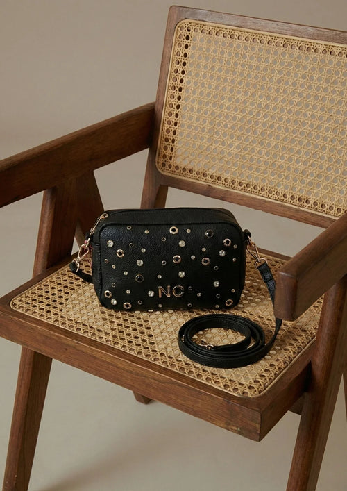 Bandolera Joya con Cristales en Piel Soft