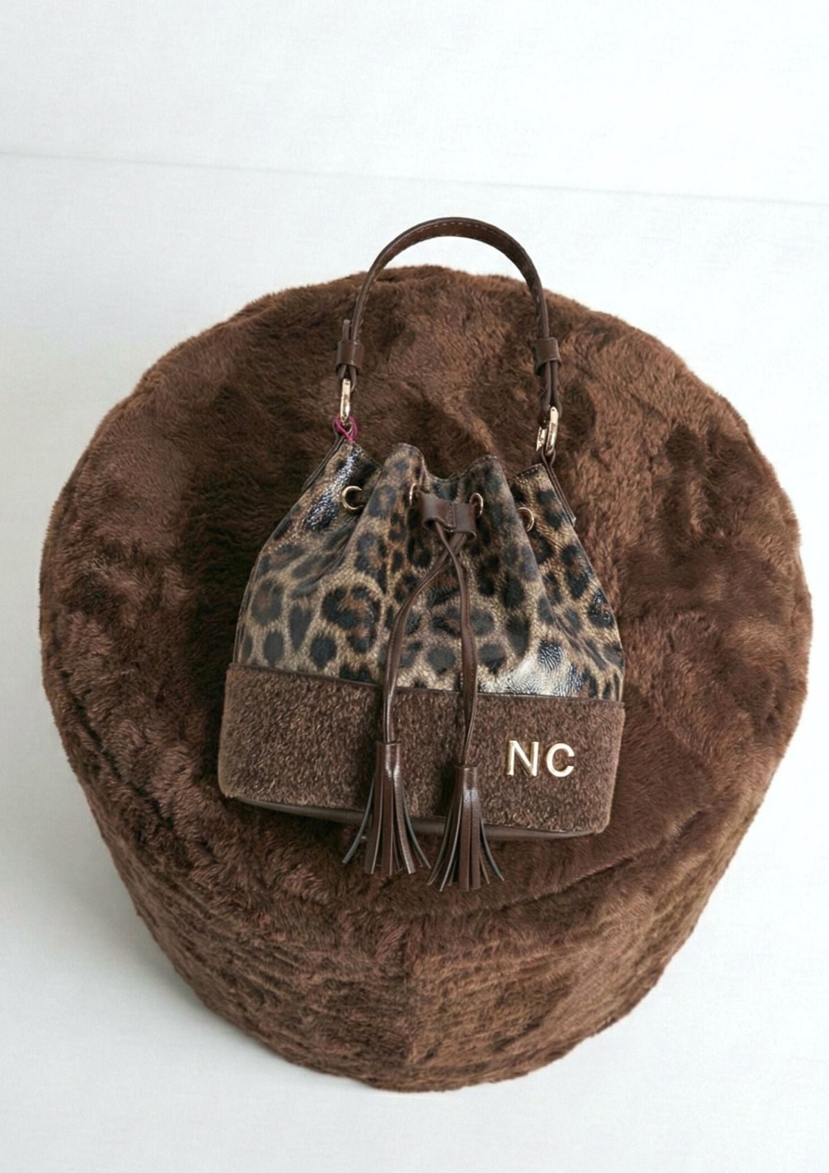 Bolso Bombonera Leopardo Efecto Potro