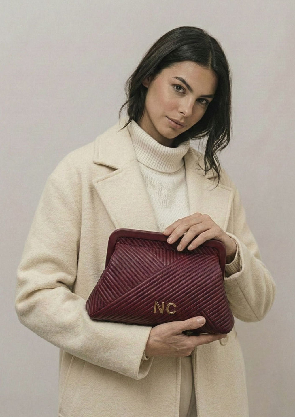 Bolso de mano – Clutch Boquilla Plisado