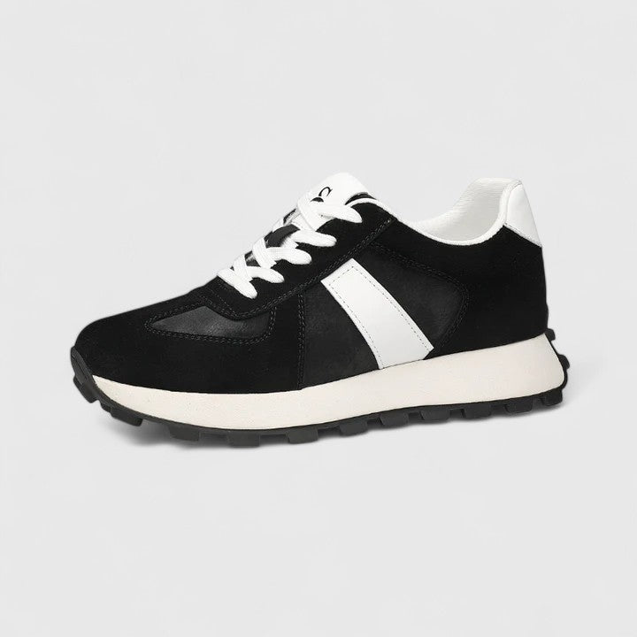 Zapatillas Bicolor en Piel Suave Evelyn