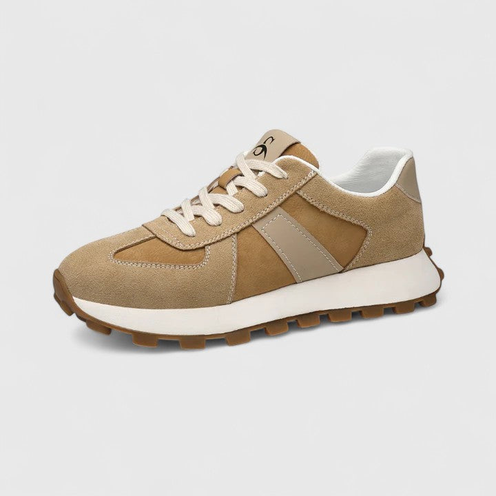 Zapatillas Bicolor en Piel Suave Evelyn