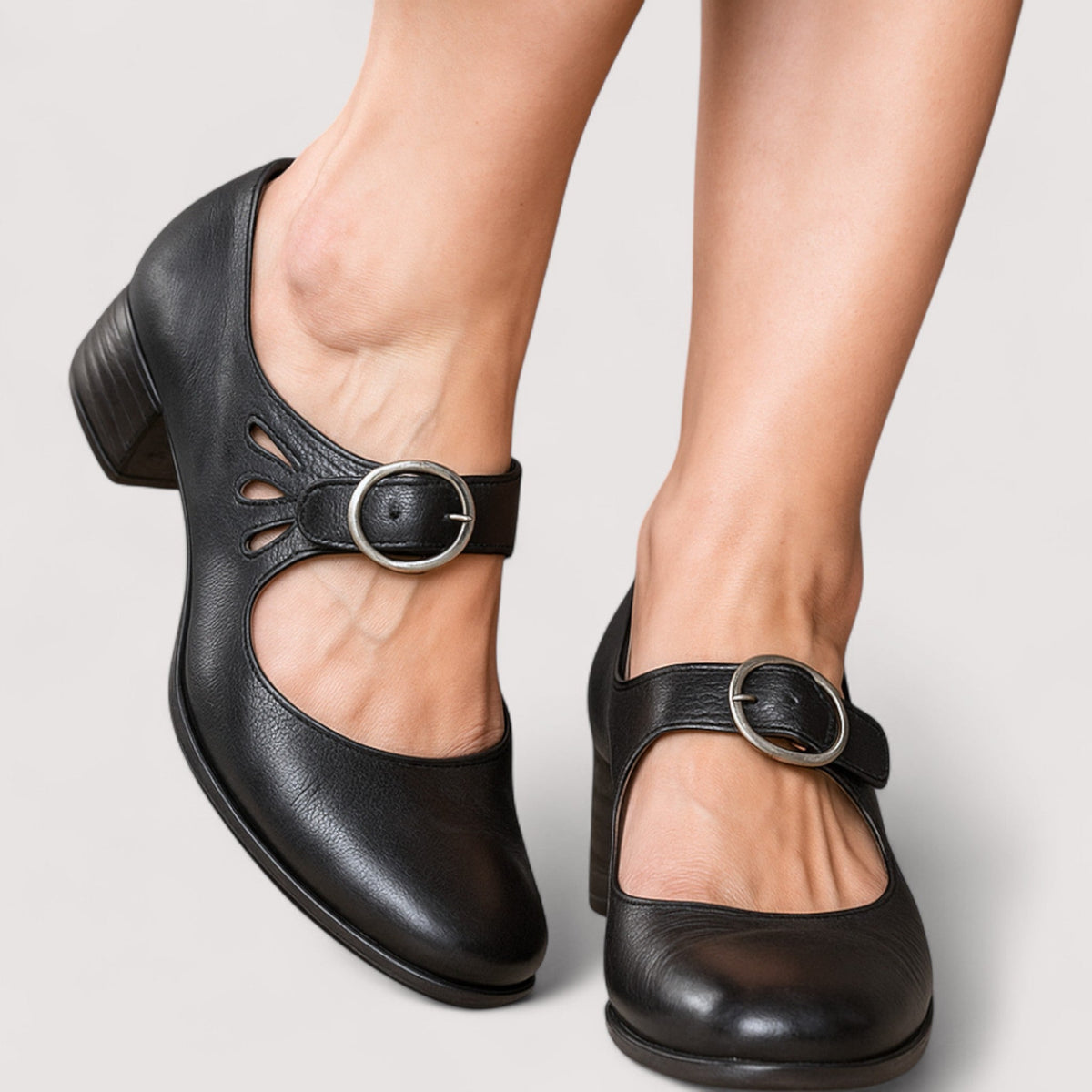 Zapatos Mary Jane Tacón Cuadrado Clara