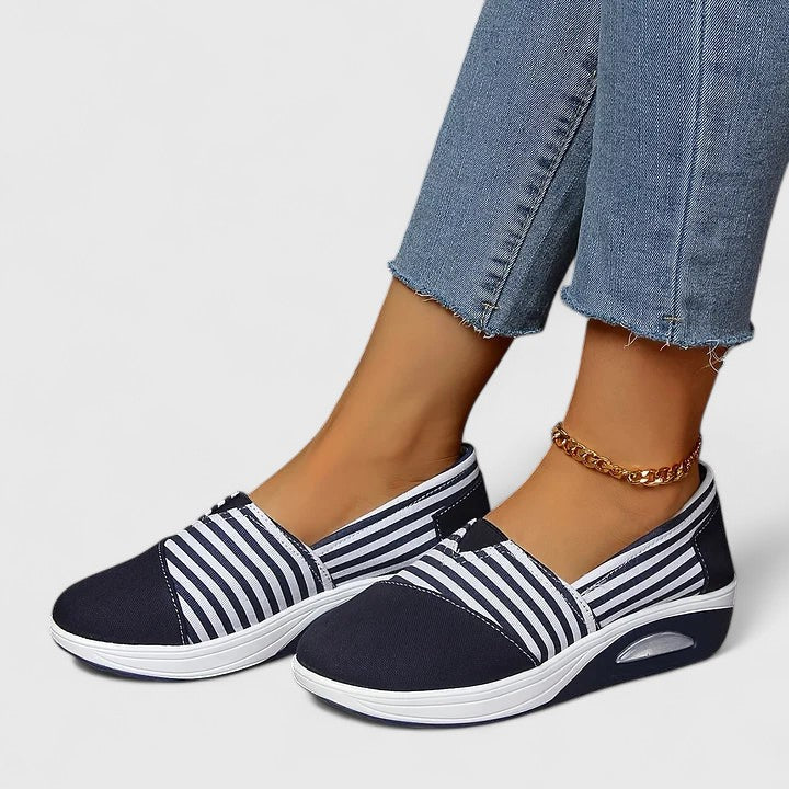 Zapatillas Ortopédicas Slip-On de Calce Ancho 'Olive'