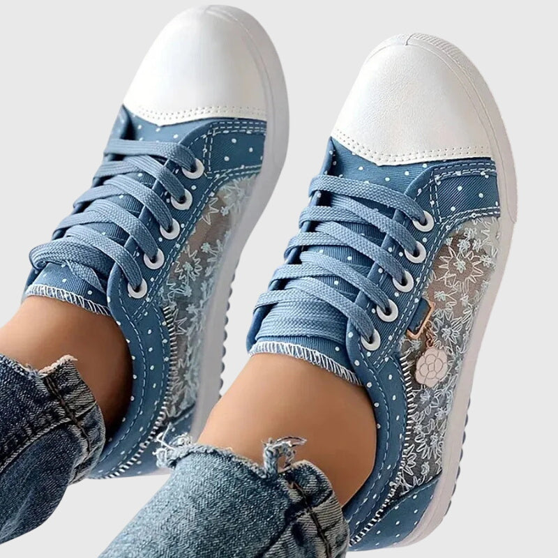Zapatillas de Denim con Detalle de Encaje 'Elsie'