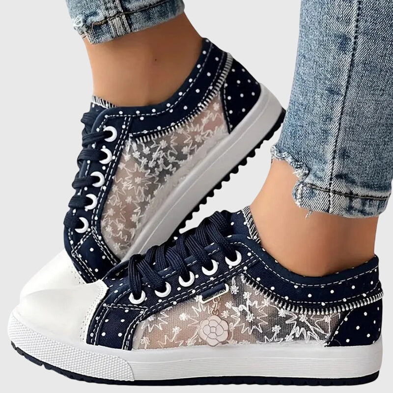 Zapatillas de Denim con Detalle de Encaje 'Elsie'
