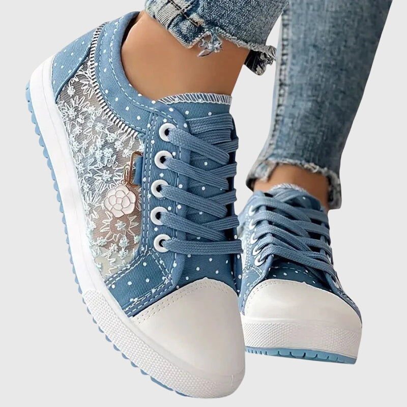 Zapatillas de Denim con Detalle de Encaje 'Elsie'