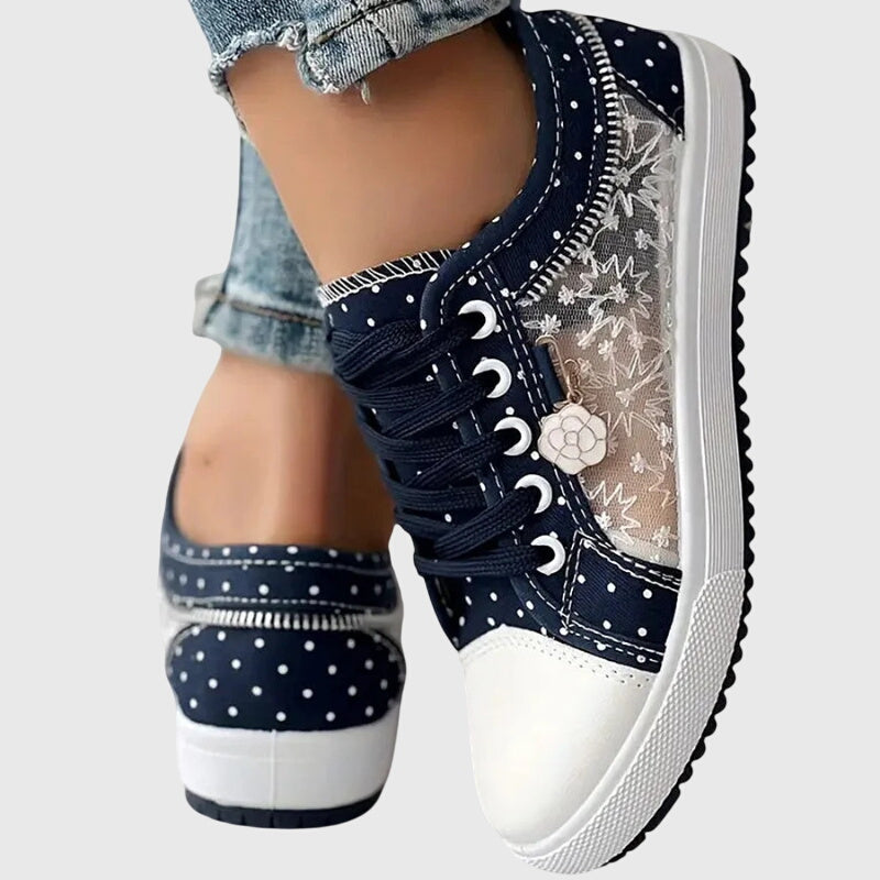 Zapatillas de Denim con Detalle de Encaje 'Elsie'