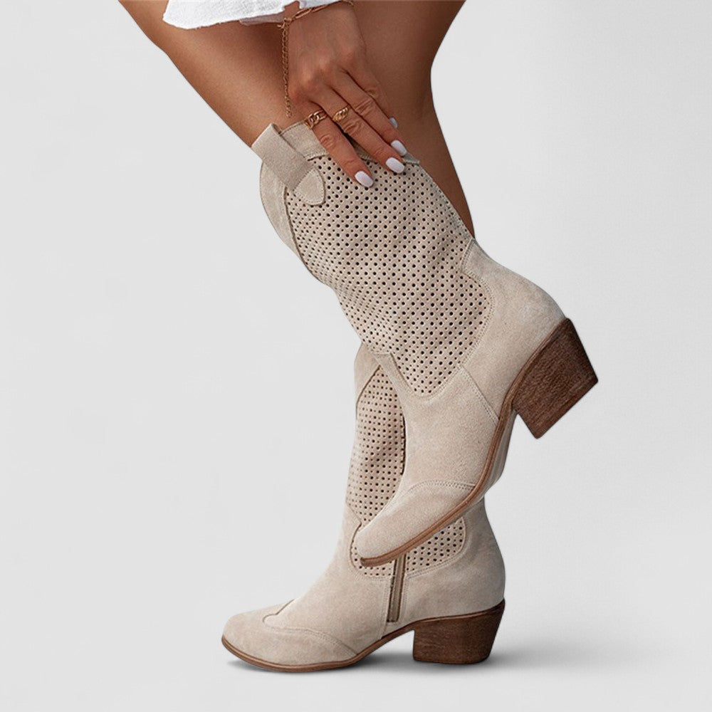 Perforated Western Botas Quinn