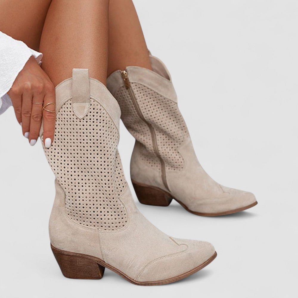 Perforated Western Botas Quinn