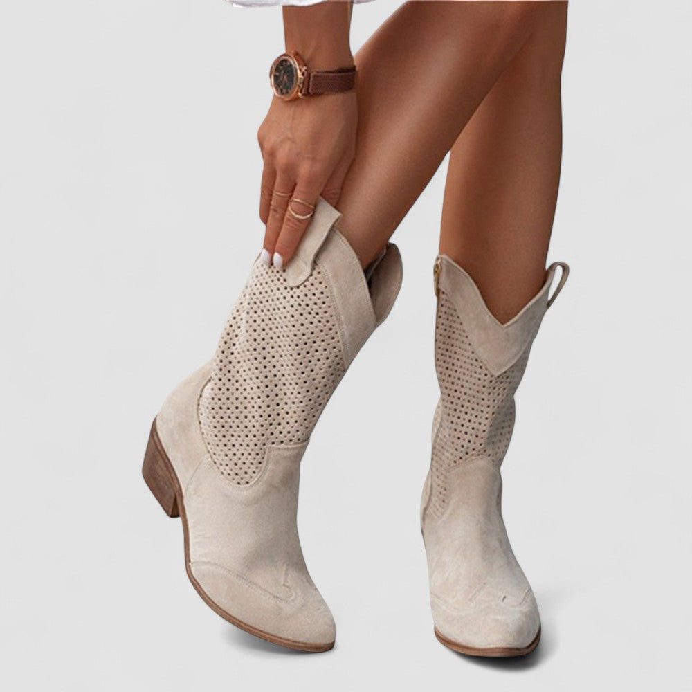 Perforated Western Botas Quinn