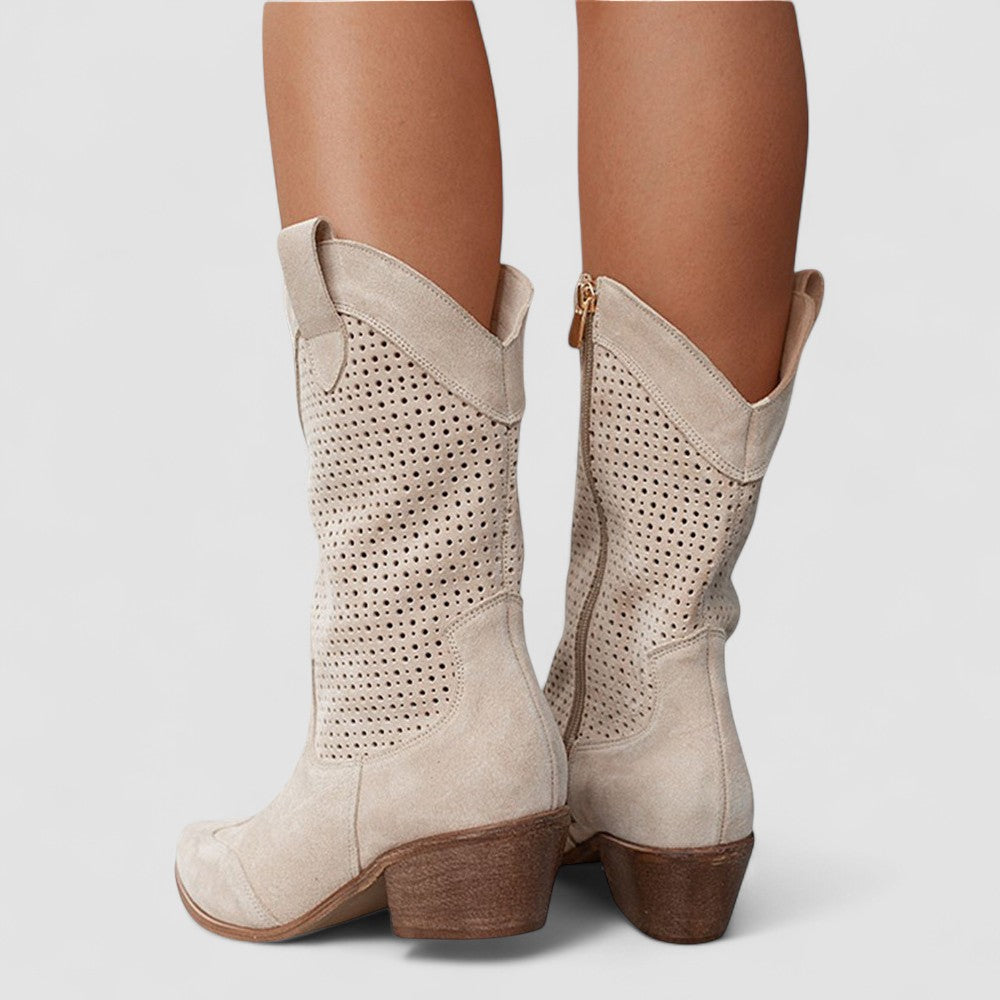 Perforated Western Botas Quinn