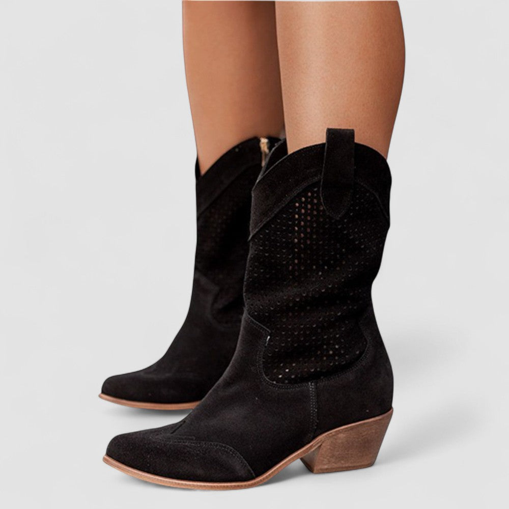 Perforated Western Botas Quinn