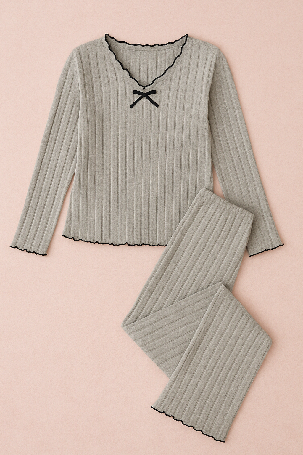 Veloura Luxury Ribbed Lounge Set