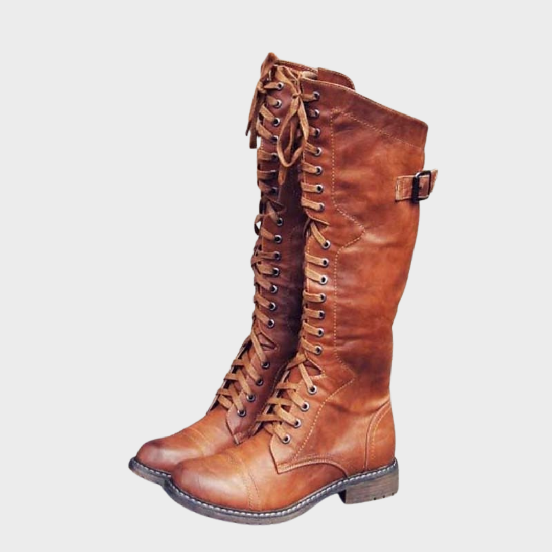 Botas de Montar en Piel con Cordones 'Beatrice'