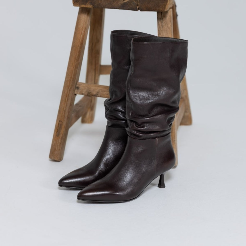 Botas Altas Ergonómicas Mine · Marrón Oscuro