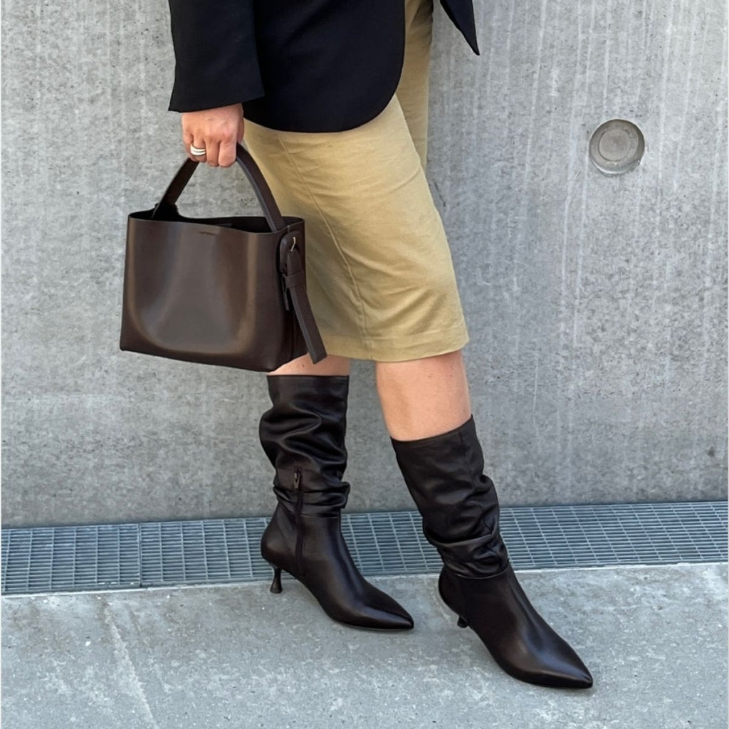 Botas Altas Ergonómicas Mine · Marrón Oscuro