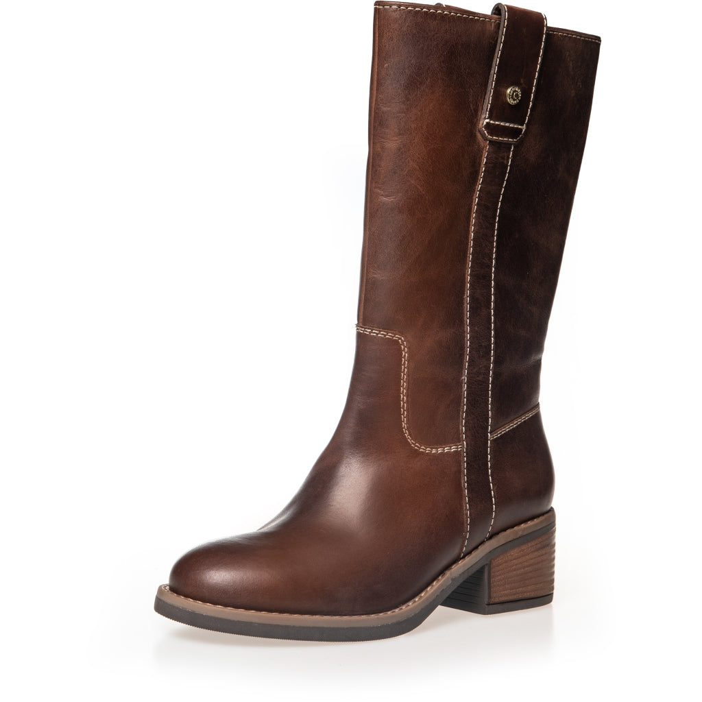 Botas Altas de Cuero My Good Vibes · Chocolate
