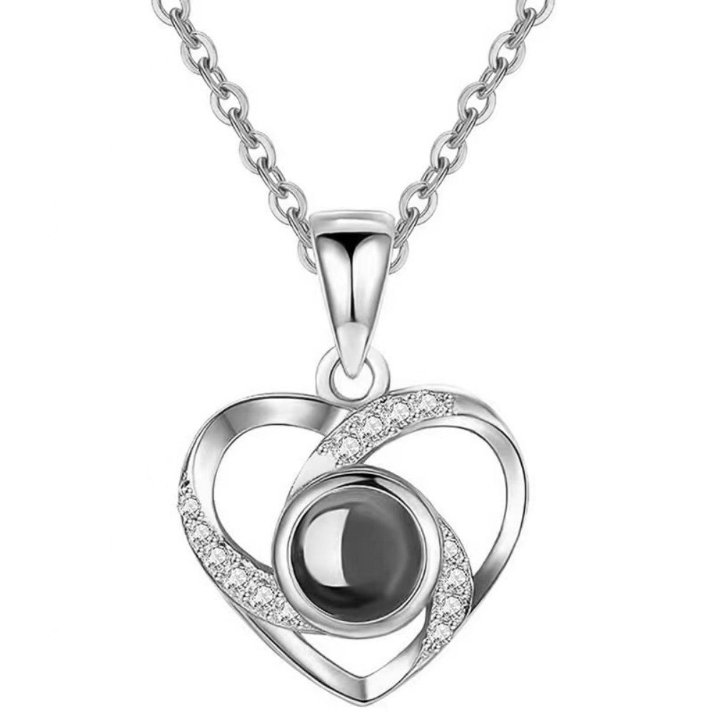 Colgante Corazón del Amor con Circonitas en Plata 925
