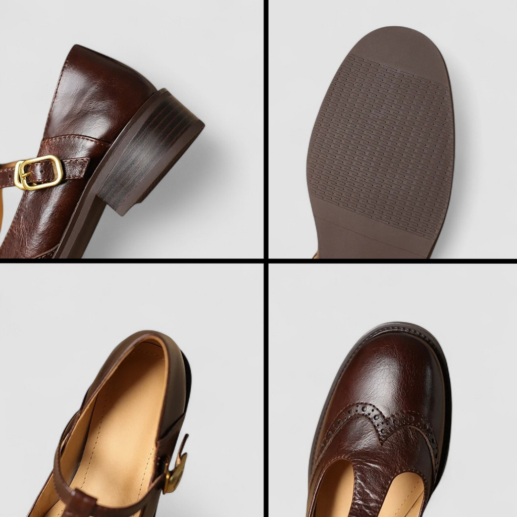 Zapatos Mary Jane con Detalle Brogue Beatrice