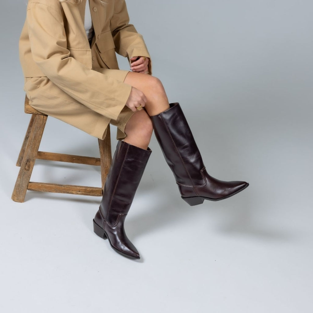 Botas de Montar Poke L · Cuero Marrón