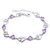 Pulsera Eclíptica de Corazones en Plata 925