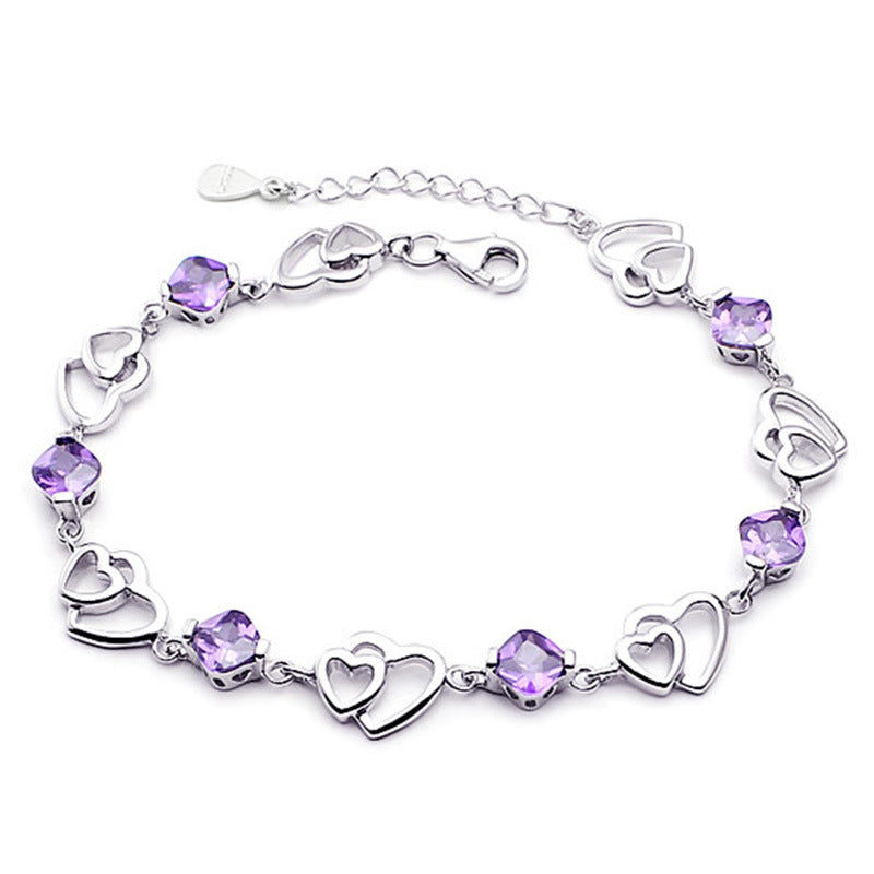 Pulsera Eclíptica de Corazones en Plata 925