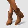 Embroidered Western Ankle Botas Darcy