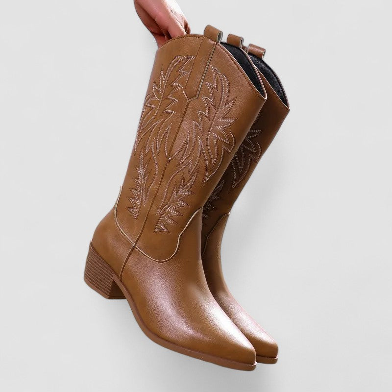 Botines Bordados Estilo Western Sierra