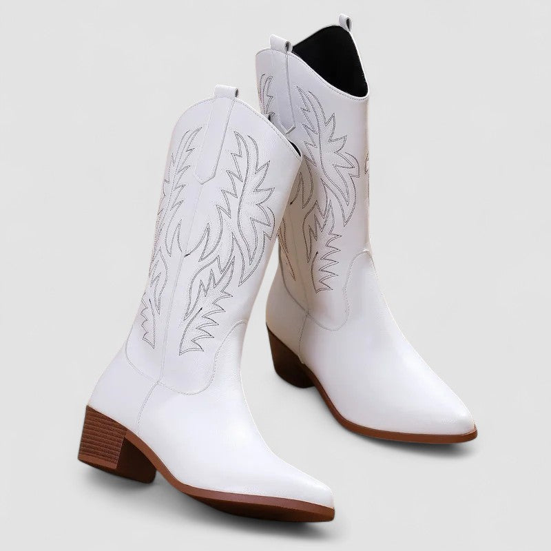 Botines Bordados Estilo Western Sierra