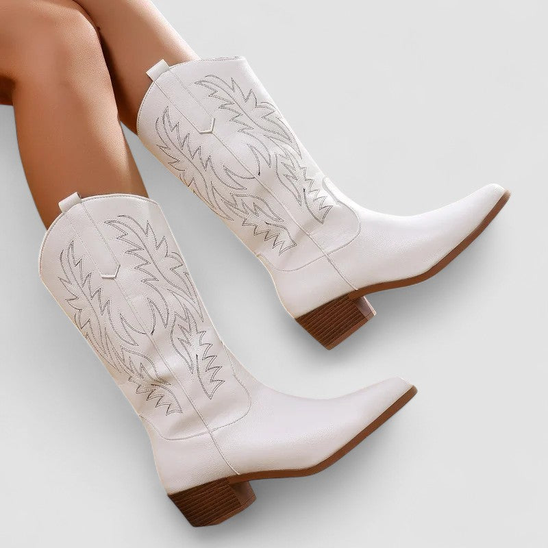 Botines Bordados Estilo Western Sierra