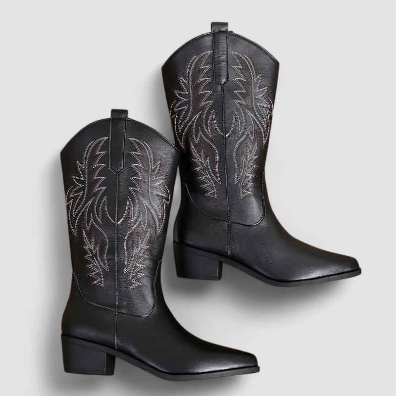 Botines Bordados Estilo Western Sierra