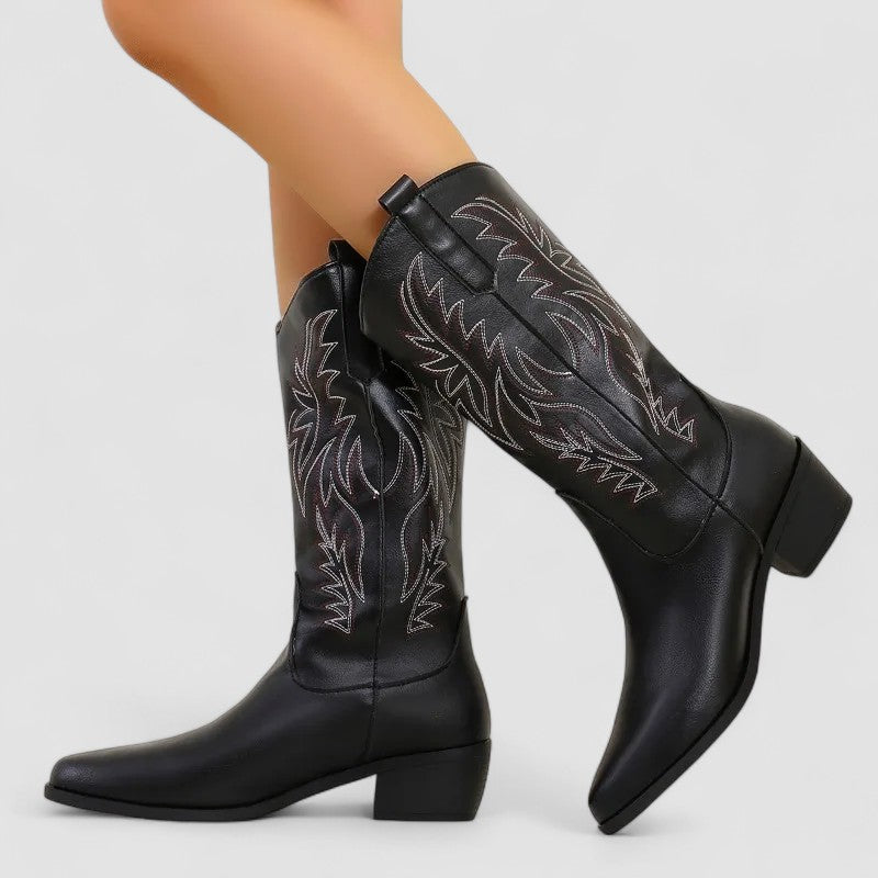 Botines Bordados Estilo Western Sierra