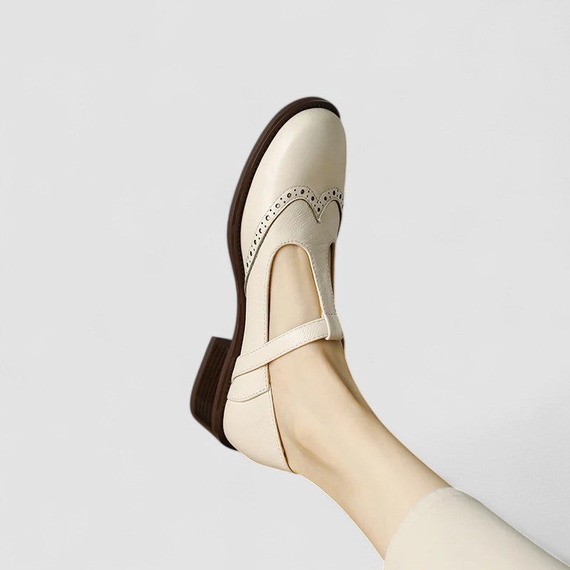 Zapatos Mary Jane con Detalle Brogue Beatrice