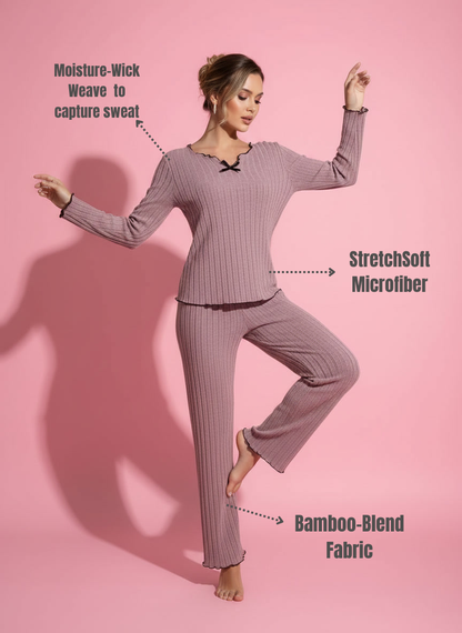 Veloura Luxury Ribbed Lounge Set