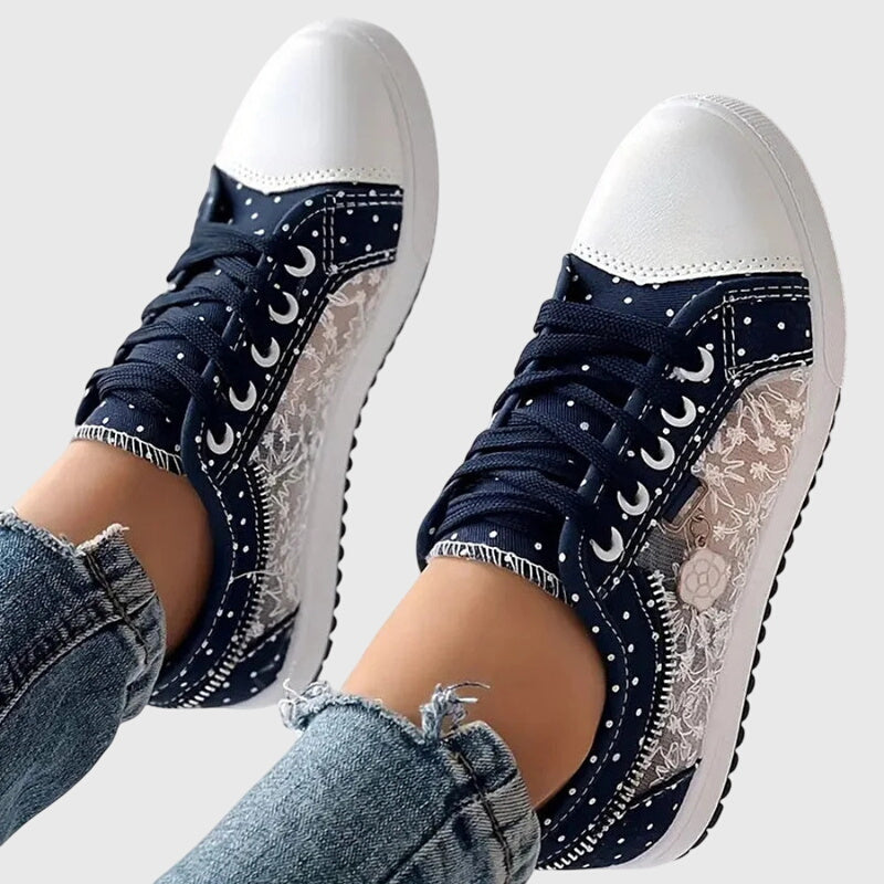 Zapatillas de Denim con Detalle de Encaje 'Elsie'