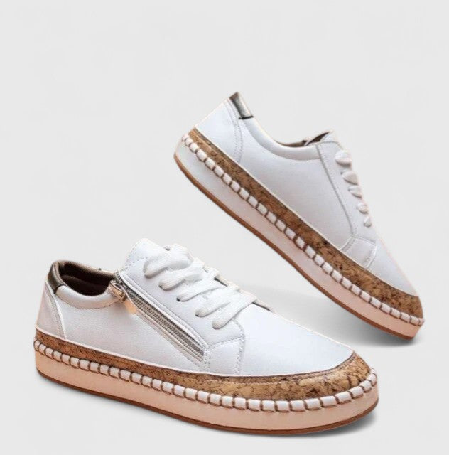 Zapatillas con Plataforma y Bordado Floral Daphne