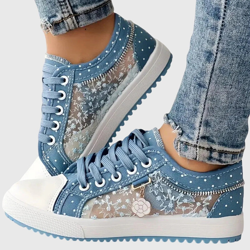 Zapatillas de Denim con Detalle de Encaje 'Elsie'