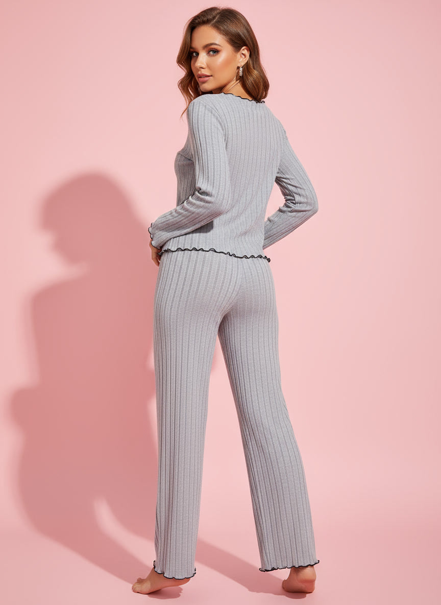 Veloura Luxury Ribbed Lounge Set