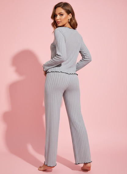 Veloura Luxury Ribbed Lounge Set