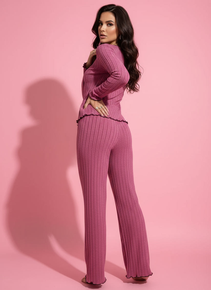 Veloura Luxury Ribbed Lounge Set