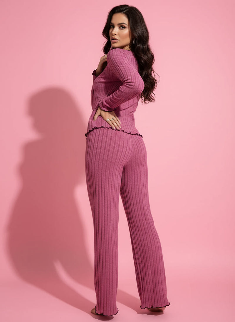 Veloura Luxury Ribbed Lounge Set