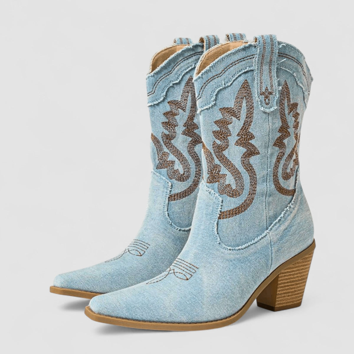 Embroidered Western Ankle Botas Callie