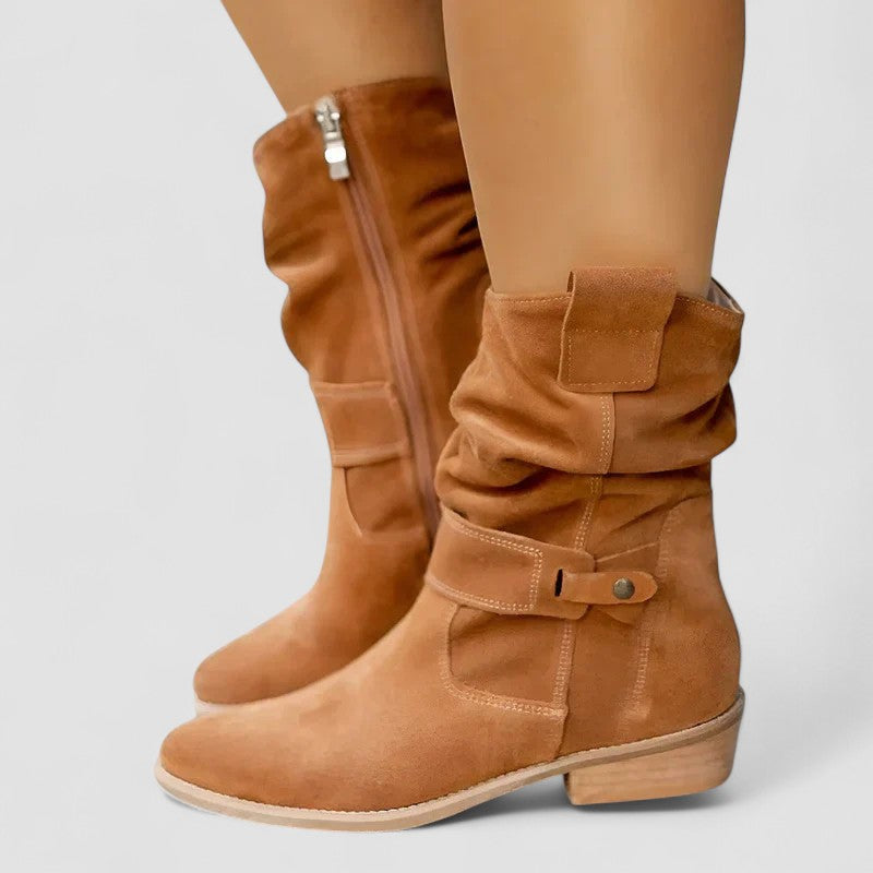 Slouch-Style Western Botas Elyse